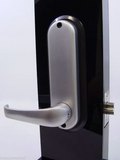 AN Mechanical Keyless Lever Door Lock Satin Chrome Finish